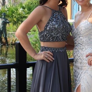 Two Piece Jovani Prom Dress
